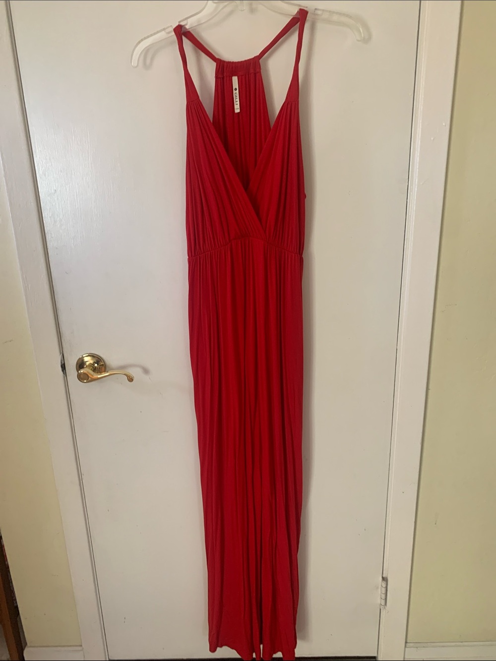Gilli Red Sleeveless Maxi with V-Neck and Racerback